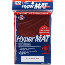 KMC Standard Card Sleeves Hyper Matte Red (100)
